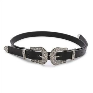 Double Buckle Western Belt